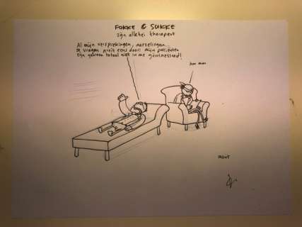 Tol, Jean-Marc van - Original illustration - Fokke & Sukke ’’zijn allebei therapeut’’ | Catawiki