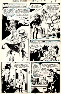 Gerry Talaoc | Phantom Stranger #27 P 5 (Outstanding Page with Phantom Stranger in Every Panel with Sexy Gal & Sexy Nurse!) 1973 | Romitaman
