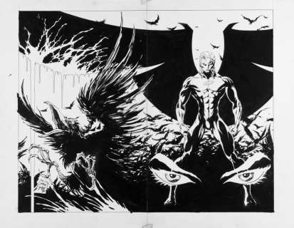 Steve Lightle | XMEN ANGEL PHANTOM WINGS WRAPAROUND COVER | Black Line Fever