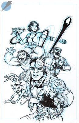 Chris Burnham | Titans Issue 26 Page Cover | Felix Comic Art