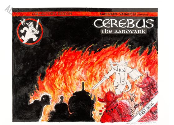 Dave Sim | Cerebus #1 Cover Re-Creation Painting Issue 1 Page Recreation | Albert Moy