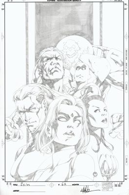Mike McKone | Exiles #62 Cover (Blink; Mimic; Sabretooth; Namora; Morph; Holocaust!) 2005 | Romitaman