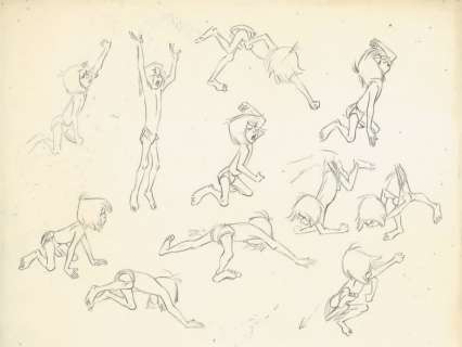 LE LIVRE DE LA JUNGLE Studio Walt Disney 1967. Planche d’étude&hellip | Rossini