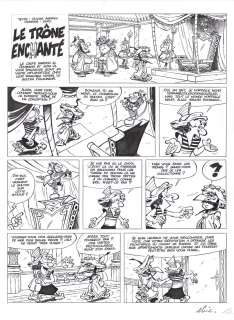 Planche originale 1 Iznogoud Le trône enchanté album Des bougies pour Iznogoud | Galerie Napoléon