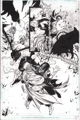 Danny Miki, Philip Tan | Joker: Year of the Villain #1 P.11 - Joker & Arkham Inmate As Batman & Robin - Signed - 2019 | Anthony’s Comic Book Art