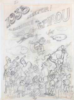 Rob-Vel | Spirou, illustration Ã  la mine de plomb réalisé… | Banque Dessinée