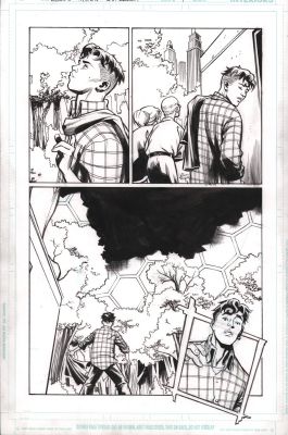 Jose Marzan, Karl Moline | Convergence Superboy #1 P.9 - Dome Over Metropolis - 2015 | Anthony’s Comic Book Art