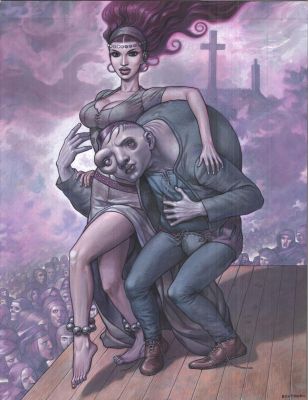 Beltran Fred | Ilustration originale. ’Casimodo loves Esmeralda.’ | Galerie Napoléon