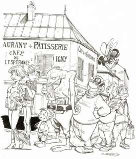 Serge Carrère - lot 161 - Leo Loden, dessin original Ã  l‘encre de chine…