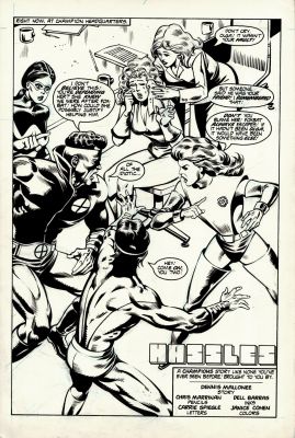 Chris Marrinan, Dell Barras | Champions #6 P 1 Splash (Entire Champions Team Battling Each Other!) 1987 | Romitaman