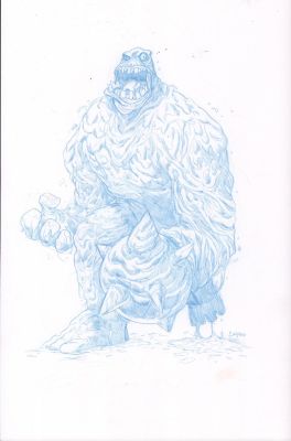 Chris Campana | Clayface Full Figure Detailed Pencil Commission - Signed | Anthony’s Comic Book Art