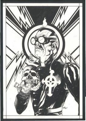 Tony Harris | Powerful Oversize Tony Harris Art - Obergeist - Pin-Up? Cover? Issue Obergeist | Koch Comic Art