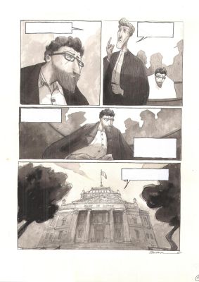 Pontarolo Frédéric | Planche Originale 1 du Serpent d’Hippocrate par Frédéric Pontarolo | Galerie Napoléon