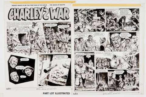 Charleys War: 4 original artworks by Joe Colquhoun, signed to pg 4… | Comic Book Auctions ltd