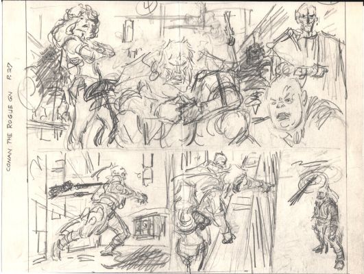 John Buscema | Conan the Rogue Graphic Novel P 27 (11 X 17 Inch Bronze Age Prelim) | Romitaman
