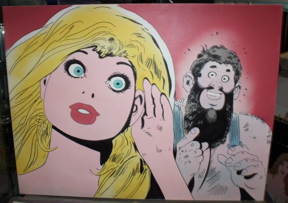 Frank Thorne | Moonshine McJugs & Barf McBuns Large Painting on Canvas - Signed on Back | Anthony’s Comic Book Art