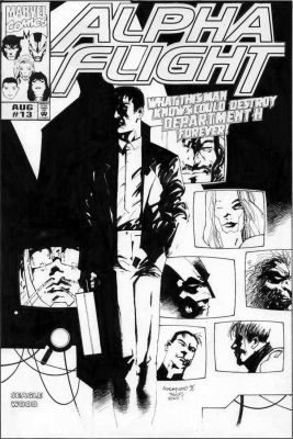 Wood, Ashley - Alpha Flight Vol 2 #13 Cover, Ash’s Cover To His Solo Story, Done Ala X-Files | Cool Lines Art