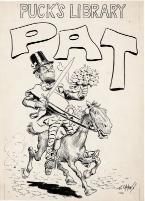 Fred Opper | Opper, Frederick - Puck’s Library Magazine Cover - St. Patrick - Keppler Publ., 1896 | Cool Lines Art
