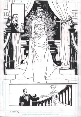 Matt Wagner | Batman And the Monster Men P.12 - Julie Madison in Gown & Alfred - Signed - 2006 | Anthony’s Comic Book Art
