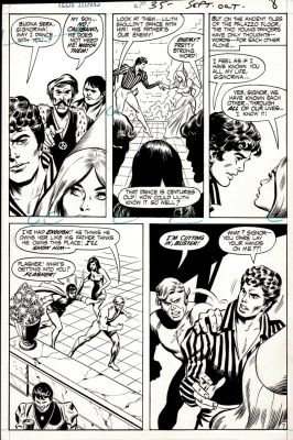 George Tuska , Nick Cardy | Teen Titans #35 P 7 (Great Nick Cardy Inking! Wonder Girl, Lilith; Kid Flash, Robin!) 1971 | Romitaman
