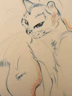 Pé, Frank - Original colour drawing - Cat | Catawiki