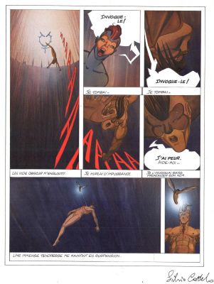 Exposition SCIENCE FICTION - Planche originale 83 ENVIE DE CHIEN en couleur directe Tome 2 Deux Mouches blanches par Silvio CADELO