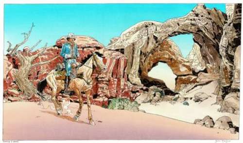 Bruno Marchand - lot 427 - Blueberry, dessin original très grand format en couleurs…