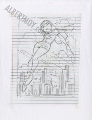 Bruce Timm | Loose Leaf- Supergirl- Rough Page 213 | Albert Moy