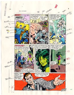 Nel Yomtov Kerry Gammill Joe Rubinstein | Marvel Fanfare She-Hulk Color Guide Issue 48 Page 11 | Catskill Comics