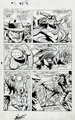 Bill Everett, Ross Andru - Marvel Super-Heroes #14 P 5 (Rare Only Lrg Art Andru Spider-Man Story! Everett Inks! Spider-Man Battles Bad Guys Throughout!) 1967