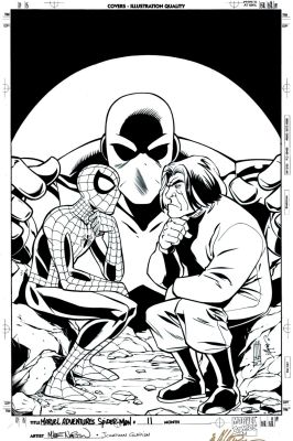 Jonathan Glapion, Mike Norton - Marvel Adventures Spider-Man #11 Cover (Spider-Man, Mad Thinker, Intello!) 2005