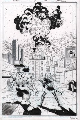 Mark Morales, Tony Daniel | X-Men #35 P.16 - Beast & Magick Splash - Signed - 2026 | Anthony’s Comic Book Art