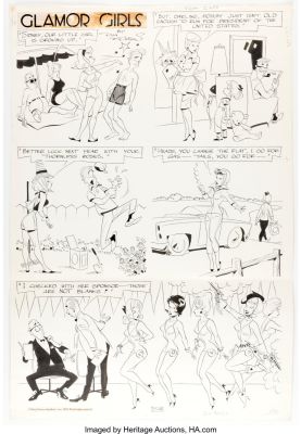 Don Flowers | Flowers, Don - Glamor Girls Sunday 7/19 1964, Five Good Girl Gags | Cool Lines Art