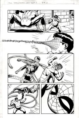 Bob McLeod, Lee Weeks | Spider-Man: the Mysterio Manifesto #2 P 6 (Best Battle Pg in Book As Spidey Relives His First Battle with Doc Ock!) 2000 | Romitaman