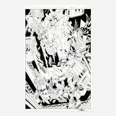 Lot 272 - Scott McDaniel and Andy Owens, Robin: Son of Batman #7 Story Page 10 Original Art (DC Comics, 2015) | Landry Pop Auctions