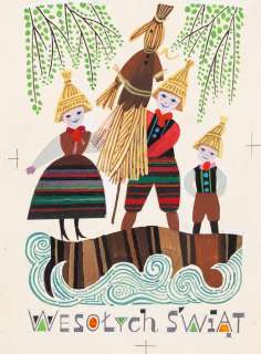 Zbigniew Rychlicki (1922 - 1989) | Zbigniew Rychlicki | Projekt kartki Wielkanocnej z Marzanną | Desa Unicum