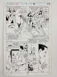 Meteor Man Original Comic Book Art Drawing Issue # 4 Page 14 | Los Angeles Estate Auction