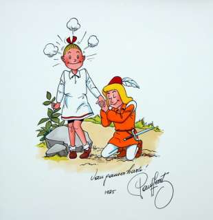 Suske en Wiske - Originele tekening in inkt en ecoline - (1985) | Catawiki