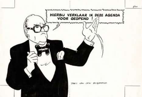 Theo Van Den Boogaard - lot 522 - Léon la terreur, dessin original à l‘encre de chine.…