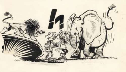 Jean-Claude Fournier... | Spirou et Fantasio Encre de Chine et mine de plomb... | Tessier Sarrou