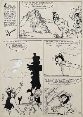 Giulio Chierchini | Lot 130 - Tavola originale - Volpetto - Bianconi | Finarte