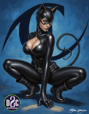 Comic Art One of a Kind Painting/ Cat Woman | eBay US (Buy It Now)