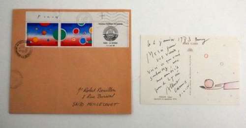 Folon Jean Michel Illustration... | FOLON Jean Michel Illustration sur carte postale au... | Vermot et Associés