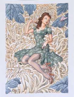 Hitte, Patrick (1963... | 24. HITTE, Patrick (né en 1963) Dans les Fleurs. Aquarelle... | Coutau Bégarie