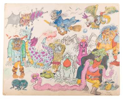 An Original Jack Kinney Monster Illustration. | Van Eaton Galleries