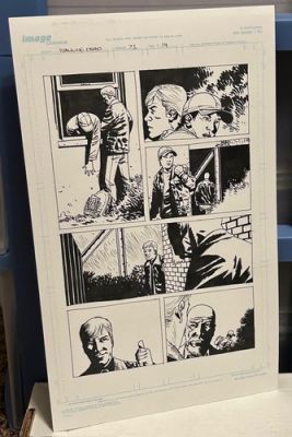 Walking Dead Splash Page, Original Art, Issue 73 Page 14 Glen & Rick