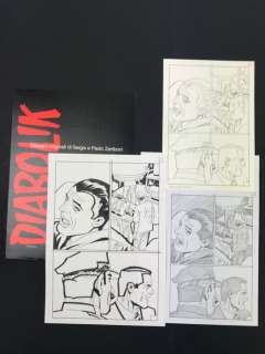 Diabolik - Paolo e Sergio Zaniboni - original page + sketch "La Maschera sbagliata" - (2009) | Catawiki