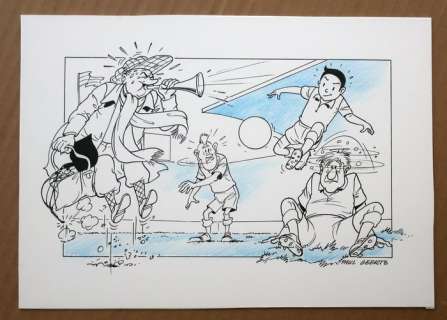 Suske en Wiske - "De goalgetter" - Originele tekening | Catawiki