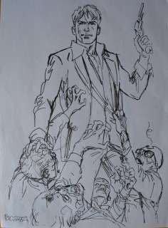 Dylan Dog - Bruno Brindisi - original sketch  - Page volante - EO - (2016) | Catawiki