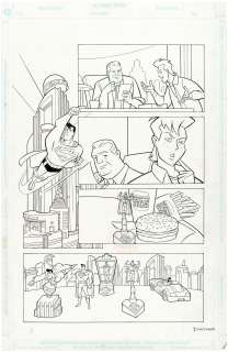 "SUPERMAN: THE ANIMATED SERIES" BURGER KING/KRAFT ADVERTISING ORIGINAL ART PAIR. | Hake’s